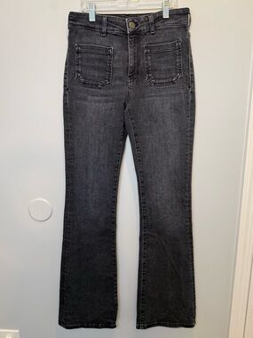 Pilcro Anthropologie High Rise Skinny Bootcut Jeans Black 26